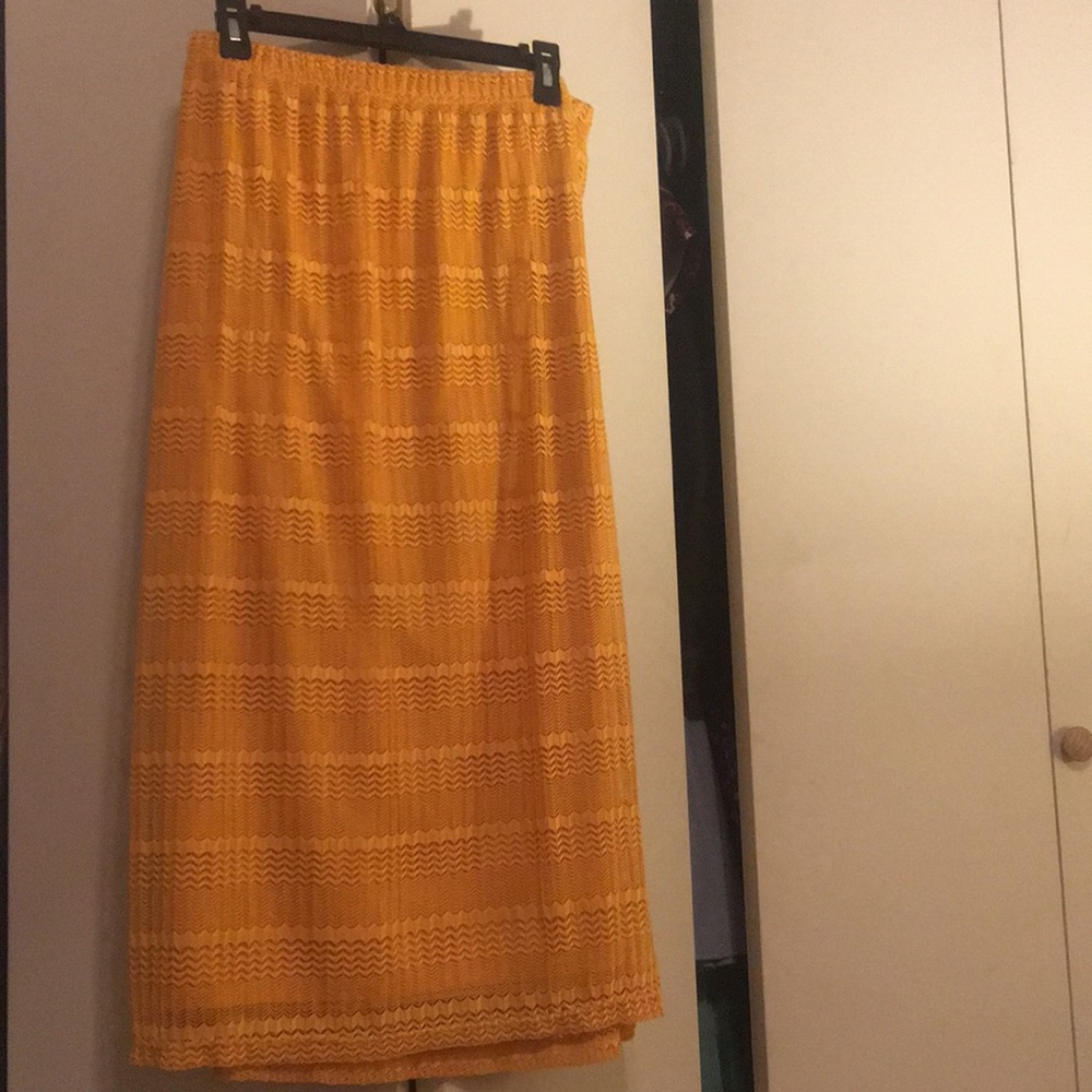 Yellow Patterned Skirt